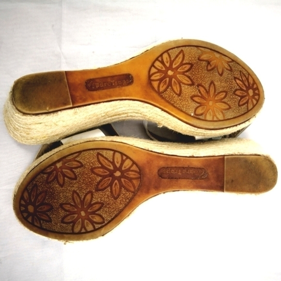 BareTraps Women's 9M Bling White Tease Espadrille Jute Wedge with Ankle Strap - Picture 9 of 9